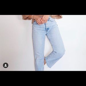 Zara high-rise straight legged jeans